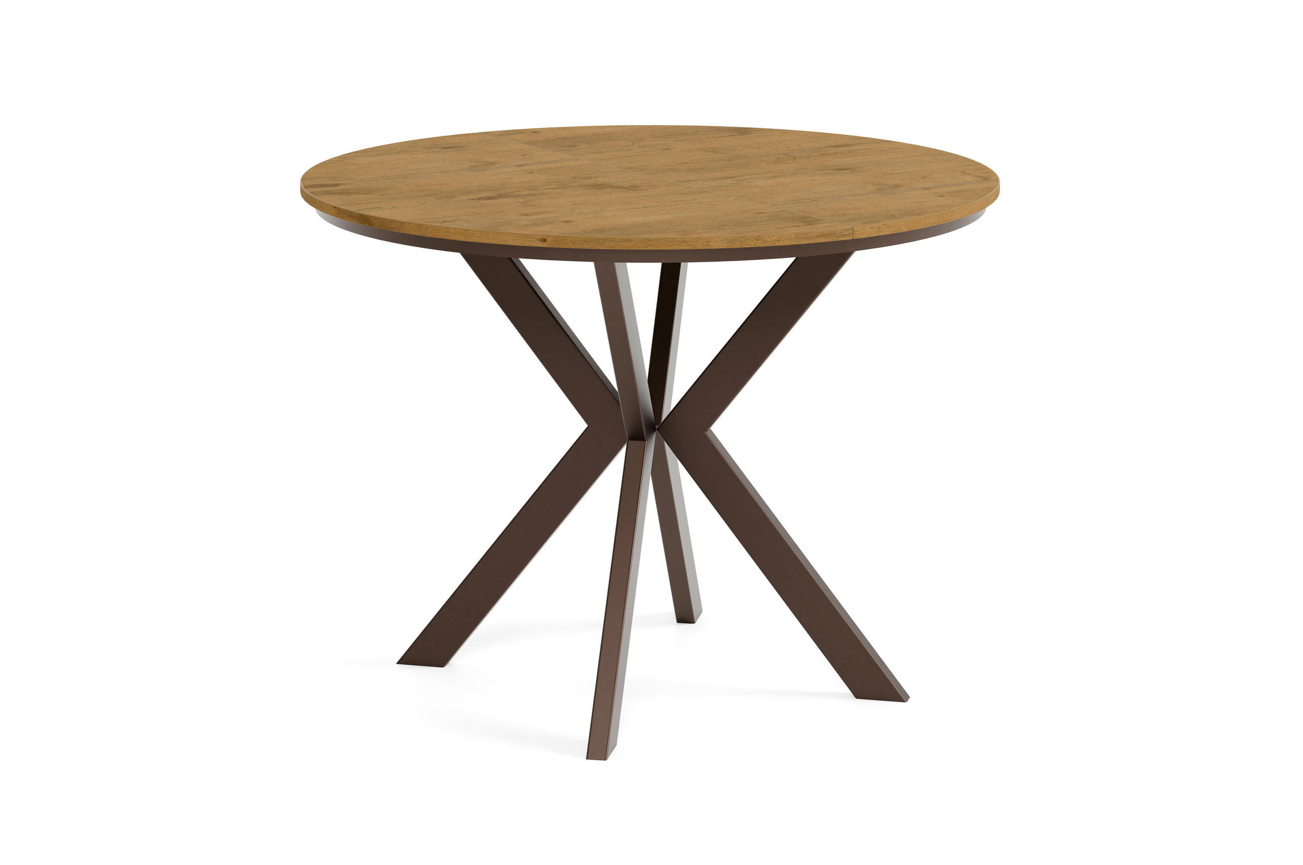Meblini Esstisch Alteiche, Braun 100x76x100 cm