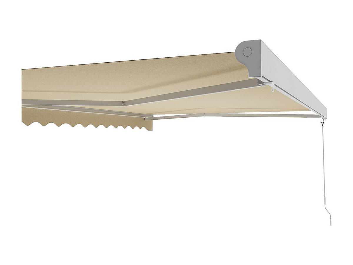 SONNENDACH - 500 cm x 300 cm - Stoff, Metall, Stoff - Beige, Weiß - COFANA - Beige/Weiß, Textil (500/14/300cm) - Vente-Unique
