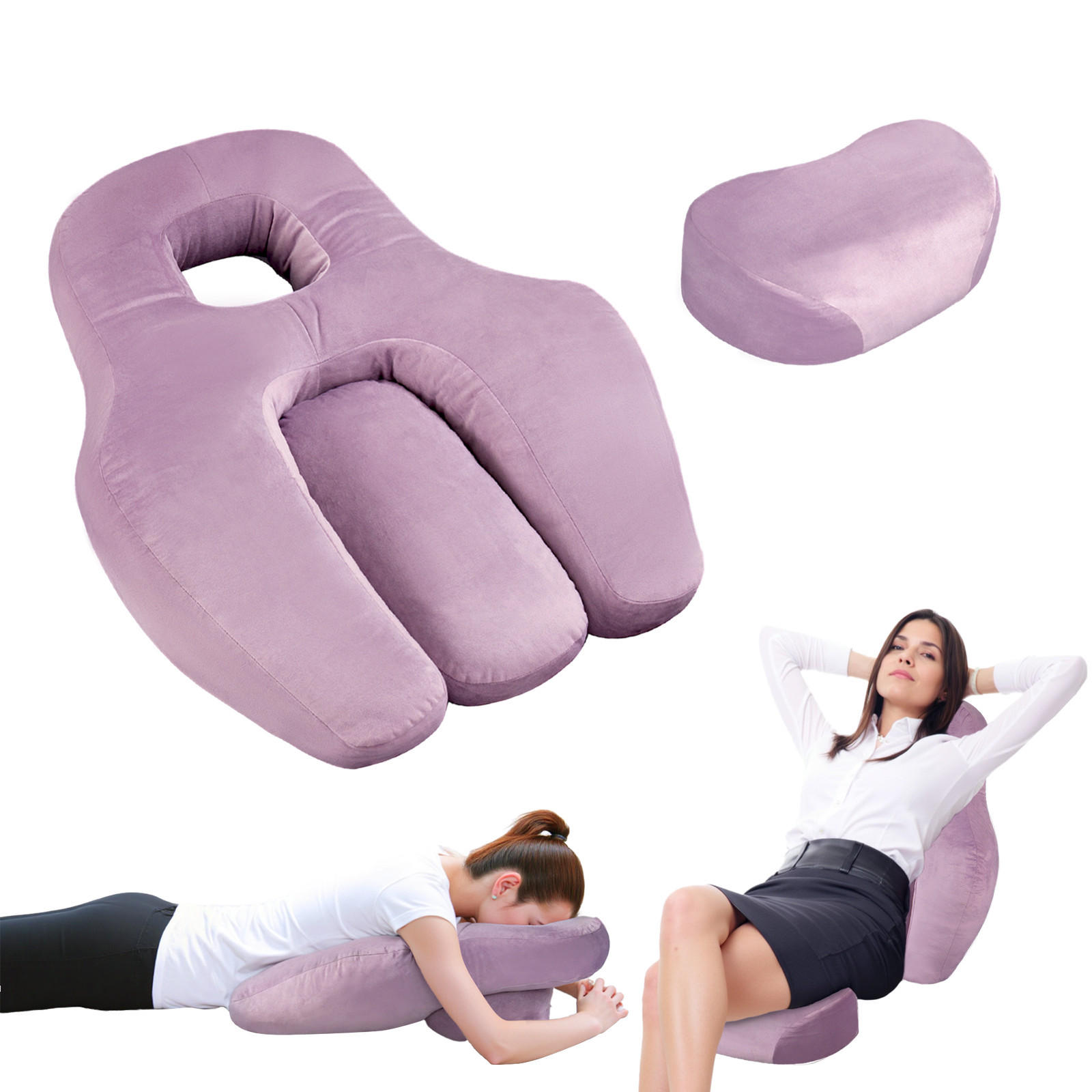 MULTIFUNKTIONSKISSEN 2-teilig - Lila, Textil (56/73cm) - Vercart