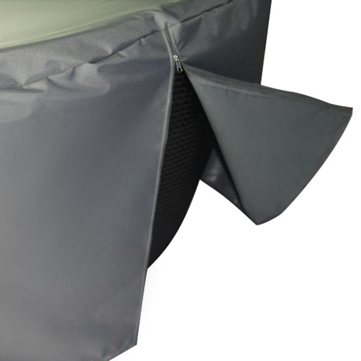 REGENSCHUTZ für Sonneninsel 140/135/80 cm Regenschutz Chuva - Grau, Kunststoff (140/80/135cm) - Beliani