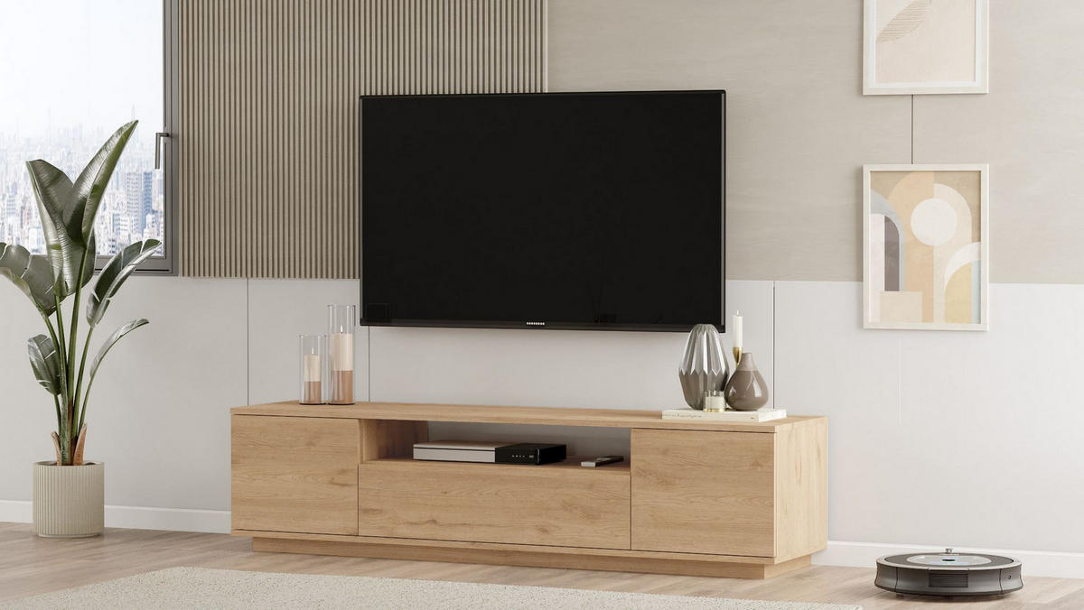 TV-MÖBEL rowen Braun - Braun, Holz (44/44/180cm) - Habitat Garten