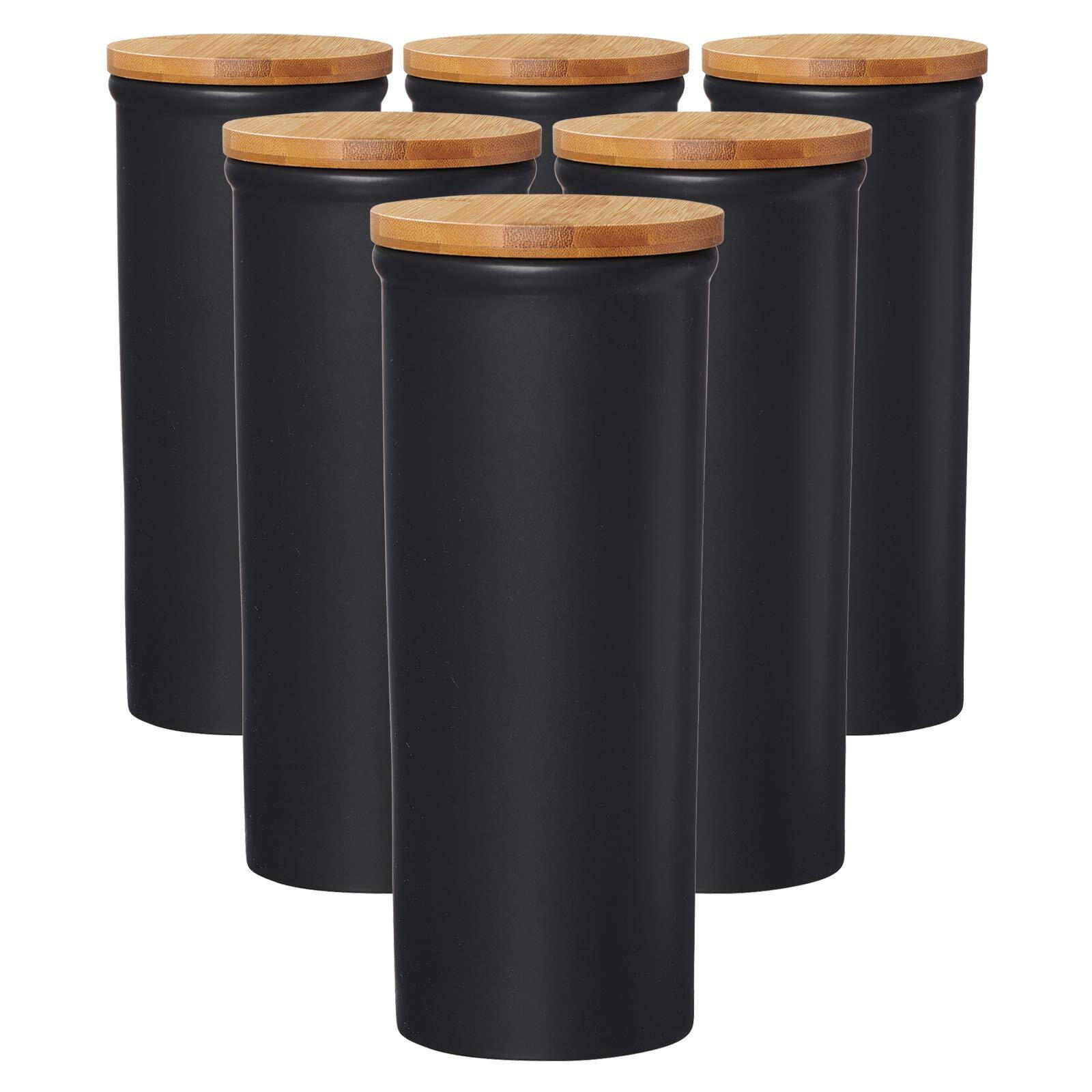 VORRATSDOSEN Jasper schwarz-braun 1,6 l 6er Set - Schwarz/Braun, Keramik (11/27/11cm) - Ritzenhoff Breker