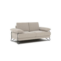 SOFA LORI 2-Sitzer, ecru - Ecru/Schwarz, Holzwerkstoff/Textil (185/87/96cm) - Courtois Laville