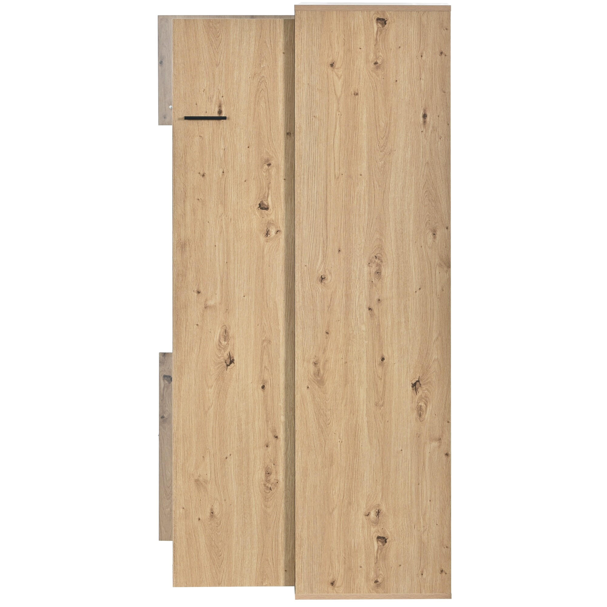 VITRINE-BUFFET Holzeffekt 78/40/150 cm - Braun, Glas/Holzwerkstoff (40/150/78cm) - Urban Meuble