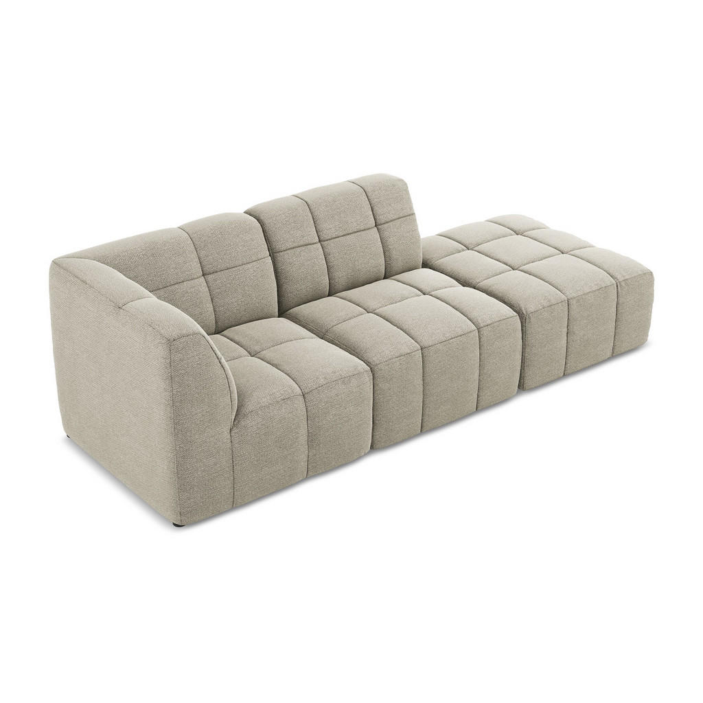 Thumbnail - Makamii Ecksofa, Taupe, Textil, Holzwerkstoff, 3-Sitzer, 240x90 cm, Hergestellt in Europa, Oeko-Tex®, Wohnzimmer, Sofas ...