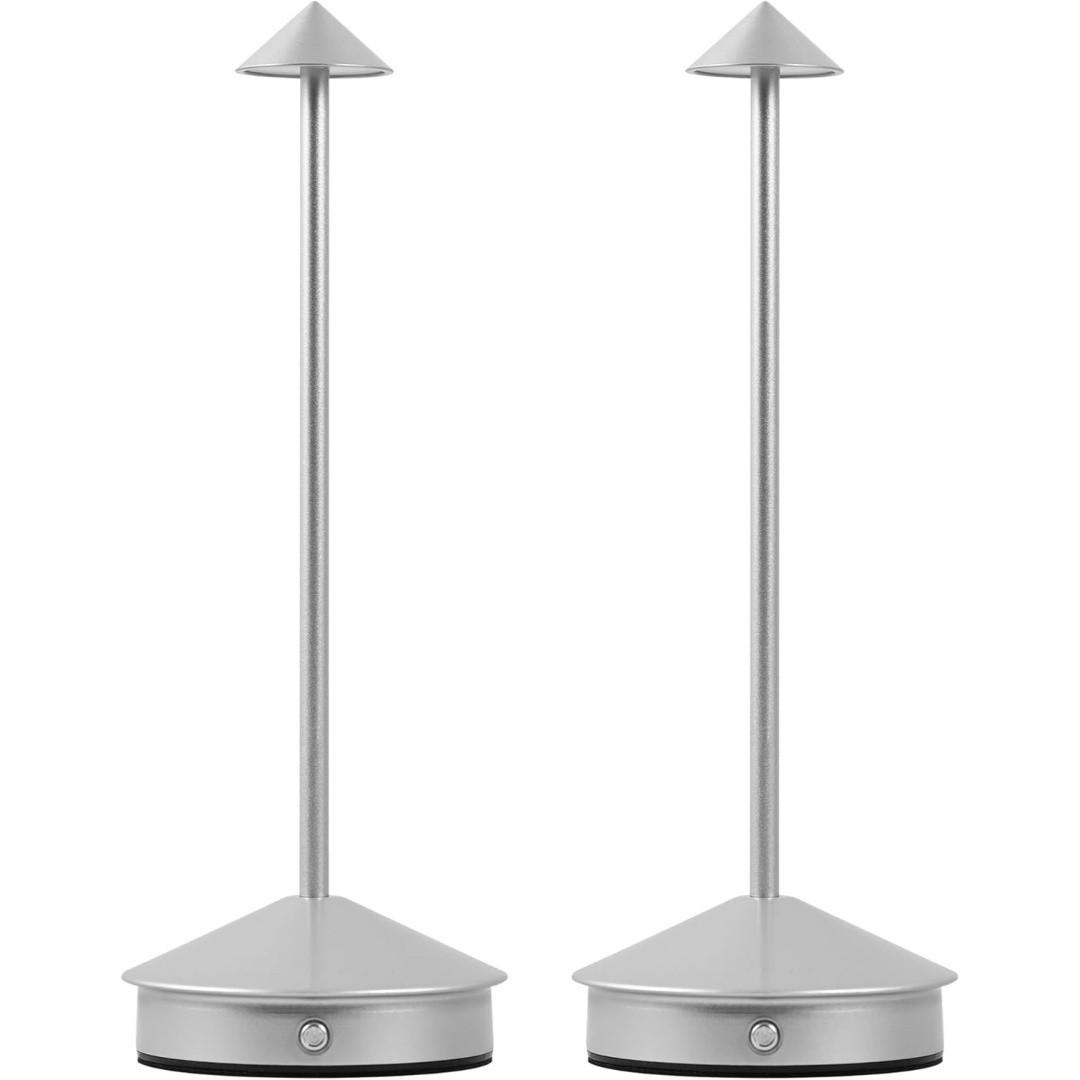 TISCHLEUCHTE USB LED Silber Druckdimmbar - Chromfarben, Metall (11/11/31cm) - Weltevree
