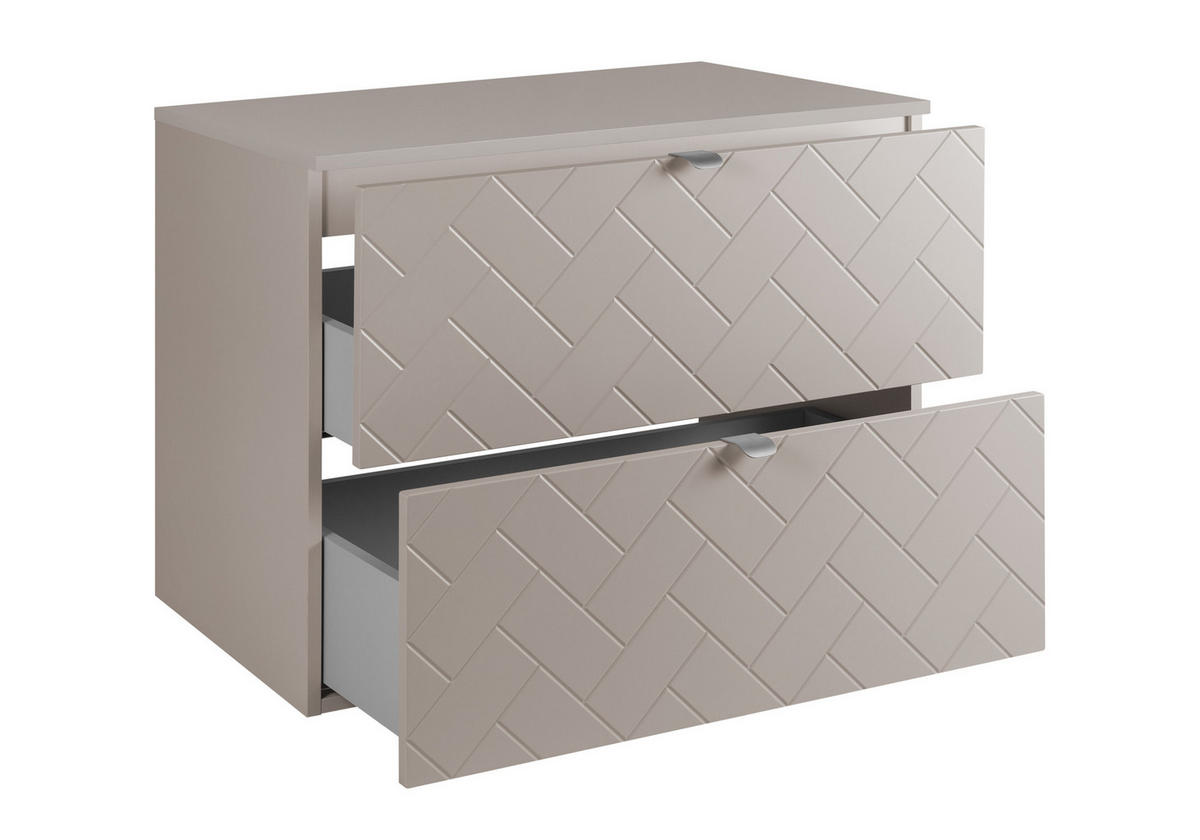 WASCHBECKUNTERSCHRANK TREND Kaschmir matt 80/46/60 cm - Kaschmir, Holzwerkstoff (80/60/46cm) - Rodan