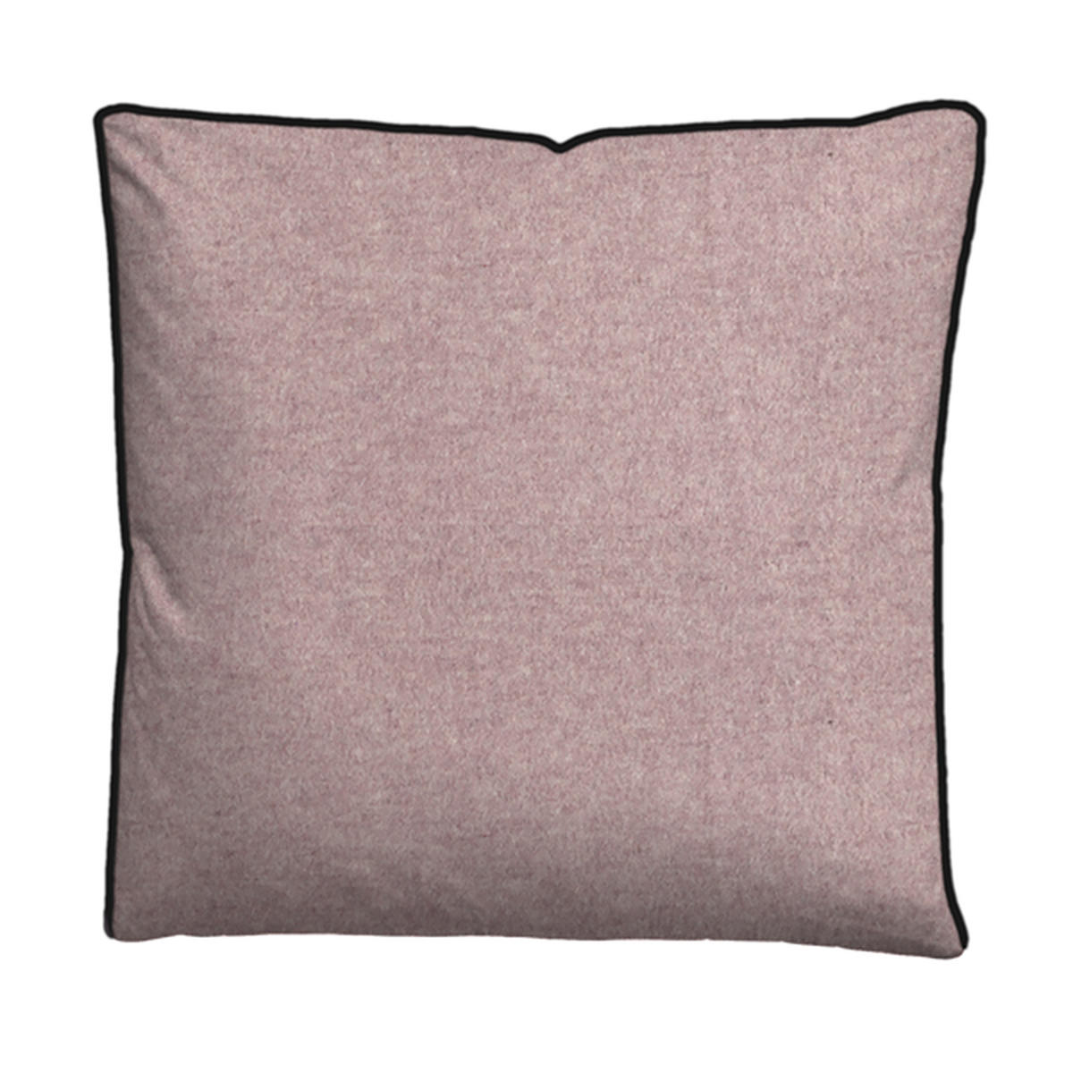 BETTWÄSCHE-GARNITUR Biber Melange UNI brombeer, 155x200 cm + 80x80 cm - Brombeere, Textil (155/200cm) - biberna