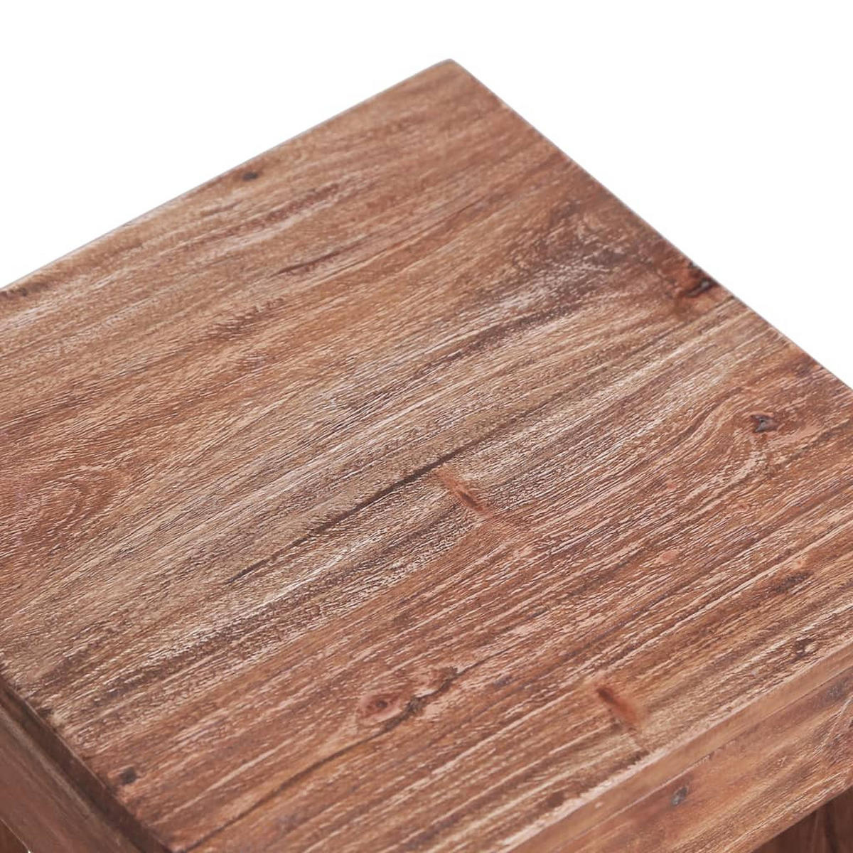 COUCHTISCH 30x30x30 cm Altholz Massiv - Braun, Holzwerkstoff (30/30/30cm) - furnicato