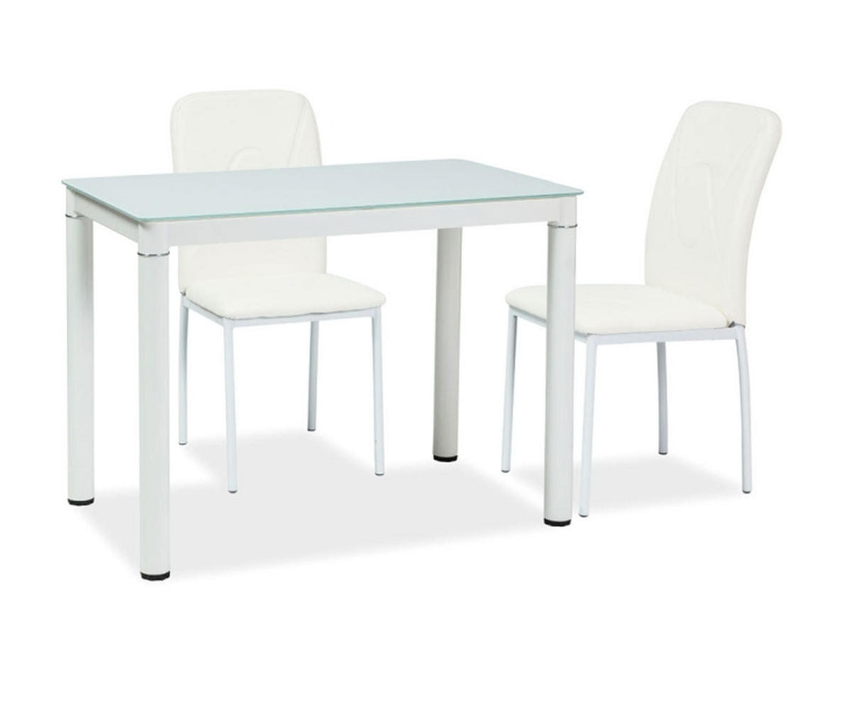 ESSTISCH Galant weiß 100 / 60 / 75cm - Weiß, Glas/Holz (60/100/75cm) - Feldmann-Wohnen