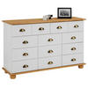 APOTHEKERKOMMODE COLMAR - Weiß/Braun, Holz (117/73/35cm) - IDIMEX