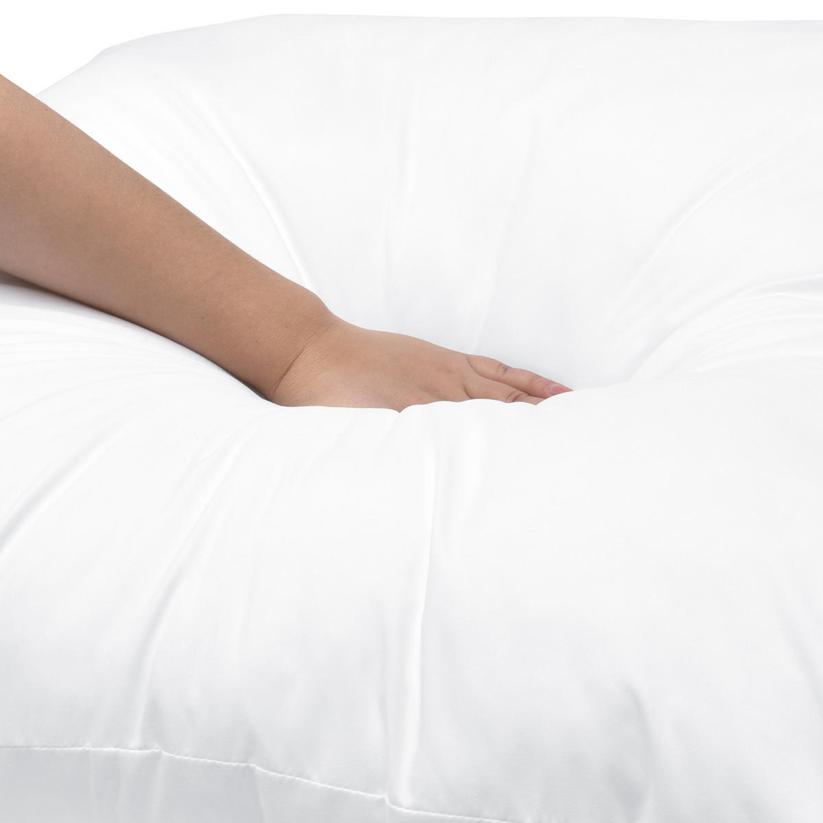 KOPFKISSEN BeauNuit UK 80/80cm 2tlg - Weiß, Textil (80/80cm) - Beautissu 