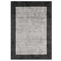 TEPPICH Einfarbiger handgefertigter mit Kanten LAME Grau 150 x 150 cm - Grau, Textil (150/150cm) - Novatrend