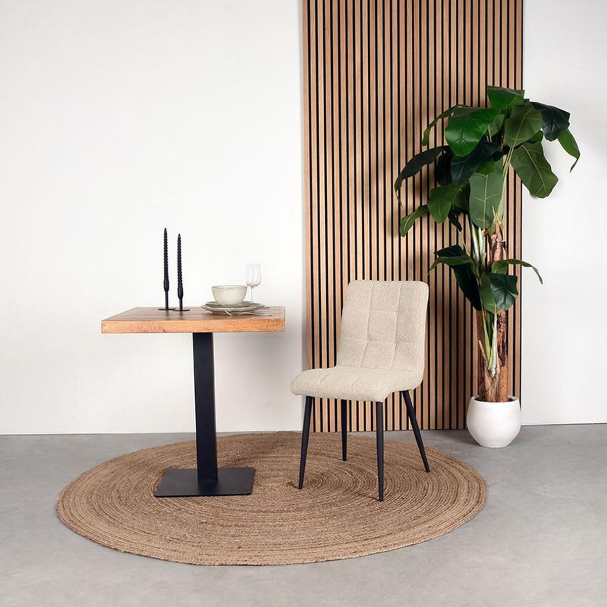 ESSZIMMERSTUHL Sam Beige 45/57/86 cm 2er-Set - Hellbraun, Textil (57/86/45cm) - LABEL51