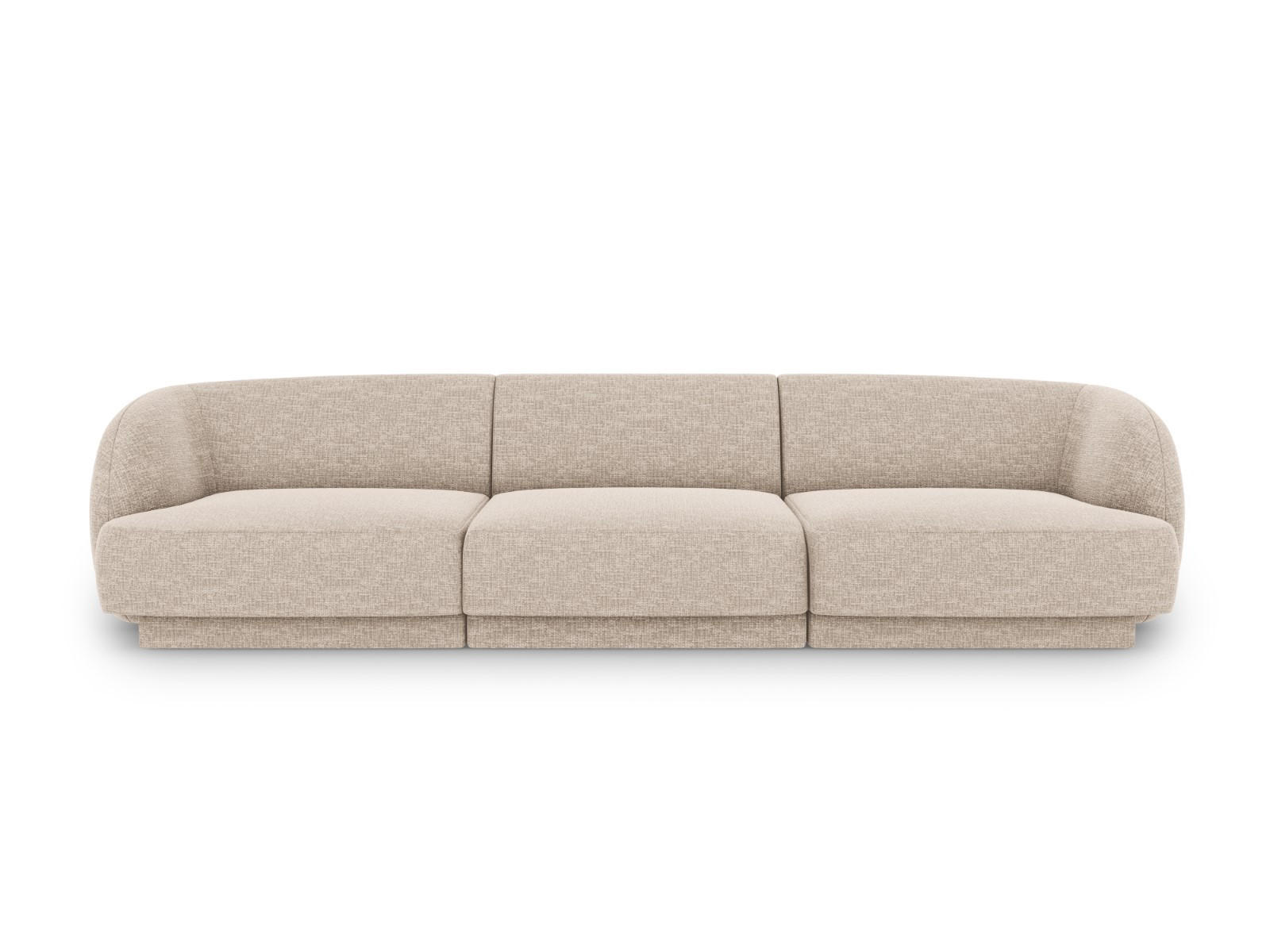 SOFA Miley aus Chenille-Stoff beige 3 Sitzplätze - Beige, Textil (90/70/255cm) - Micadoni