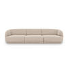 SOFA Miley aus Chenille-Stoff beige 3 Sitzplätze - Beige, Textil (90/70/255cm) - Micadoni