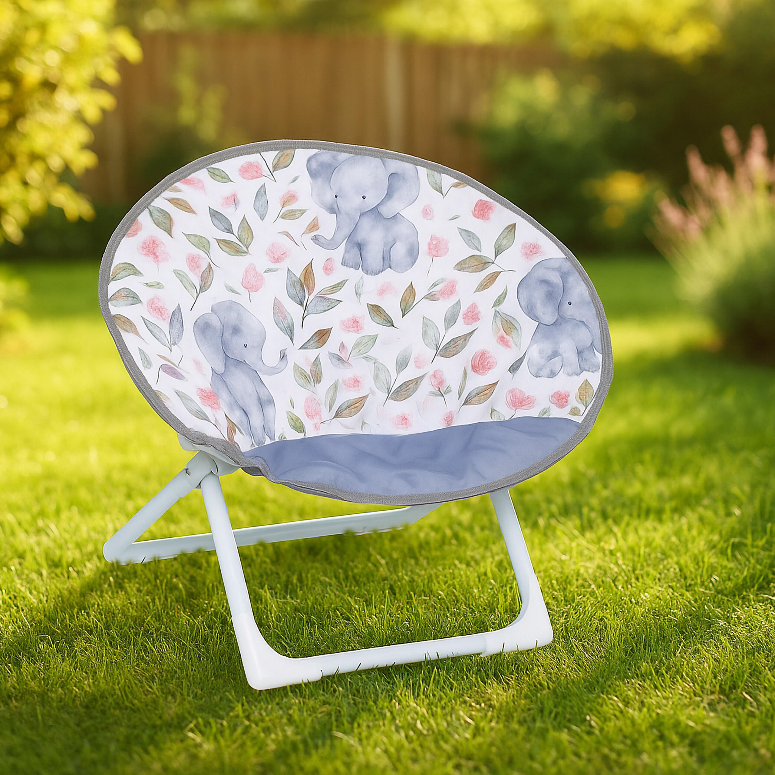 MOONCHAIR - Hellgrau, Kunststoff/Textil (50/47/48cm) - Relaxdays