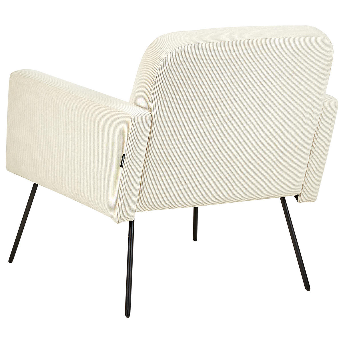 SESSEL Cord Beige Narken - Beige, Textil/Metall (72/77/76cm) - Beliani