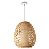 PENDELLEUCHTE Topu S - Beige/Weiß, Holz (32/32/40cm) - Paco Home