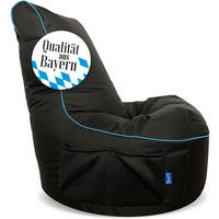 GAMING SITZSACK Cockpit, schwarz 'Blue Edition' - Schwarz, Textil (60/59.5/106.5cm) - Bruni
