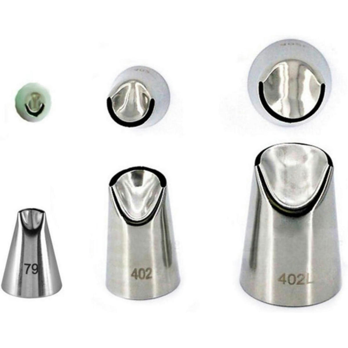 SPRITZTÜLLEN Set 3-teilig Edelstahl - Silberfarben, Metall (3/3/4.7cm)