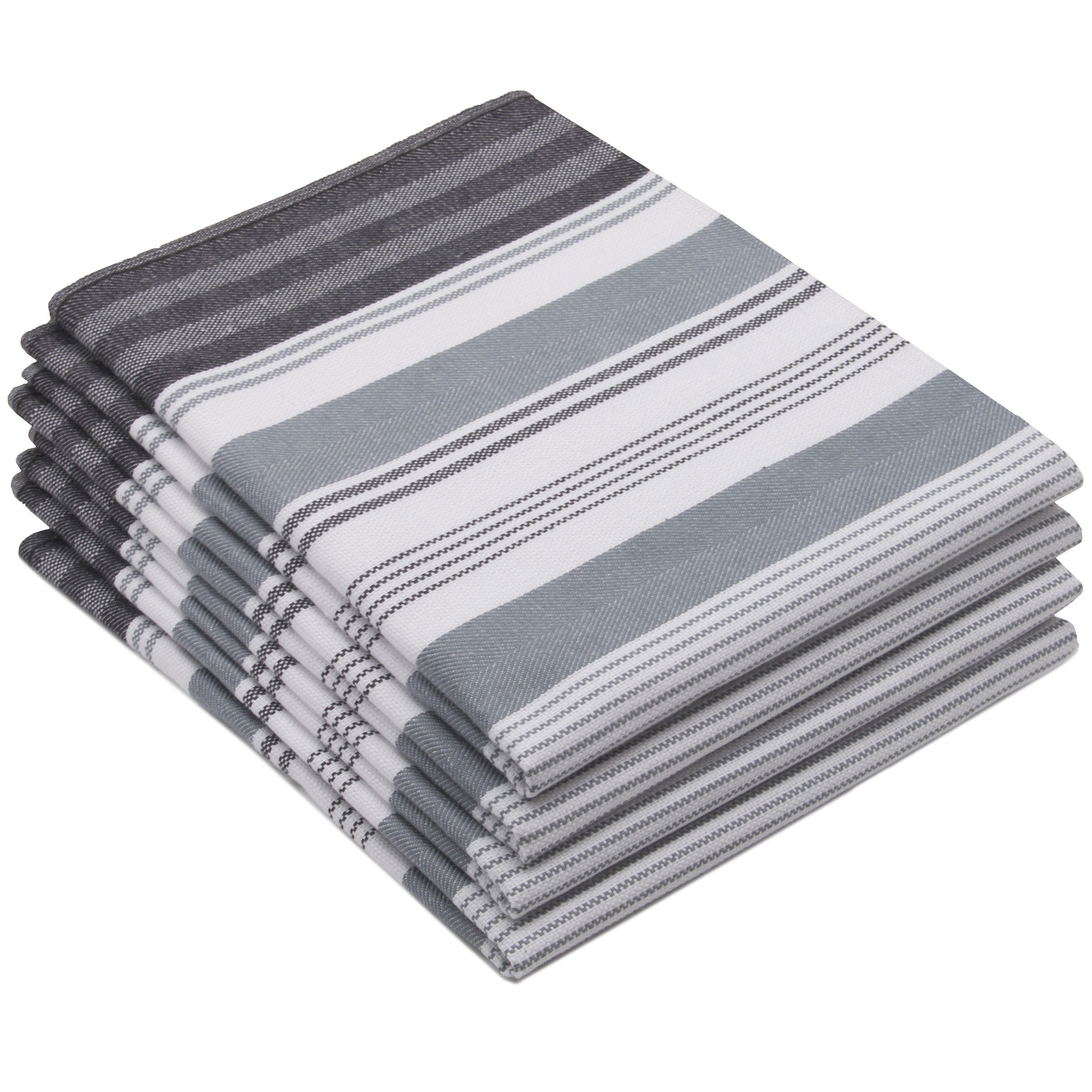 GESCHIRRTÜCHER, 4er-Set, 50x70 cm, 100% Baumwolle, Grau - Grau, Textil (50/70cm) - Zollner