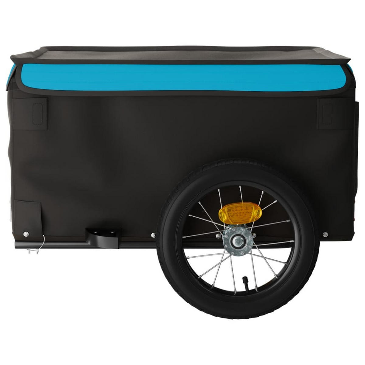 FAHRRADANHÄNGER Schwarz Und Blau 30 Kg Eisen - Blau, Metall (54/44/120cm) - vidaXL