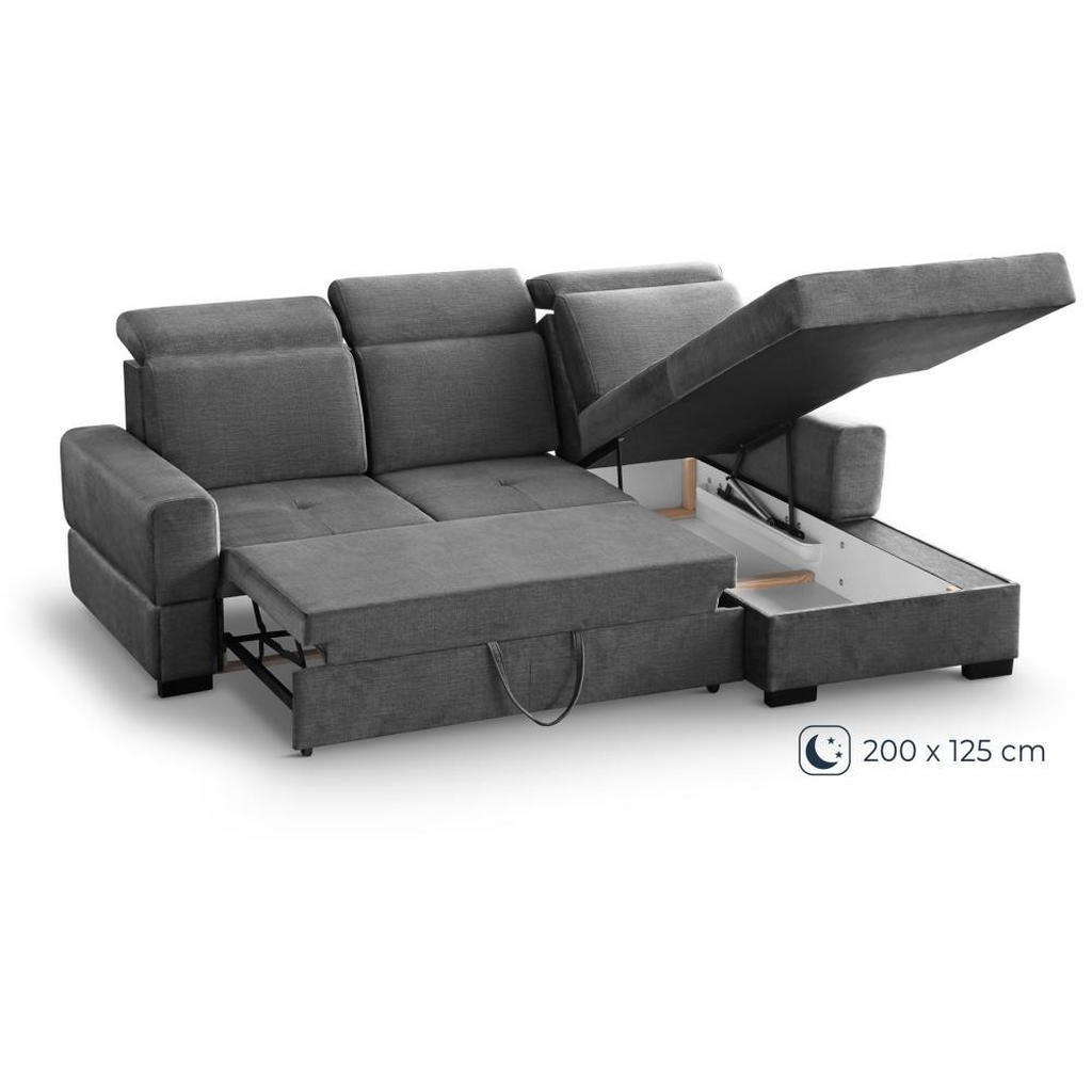 Thumbnail - Beautysofa Eckschlafsofa, Hellbraun, Textil, L-Form,L-Form, 245x185 cm, Wohnzimmer, Sofas & Couches, Wohnlandschaften, E...