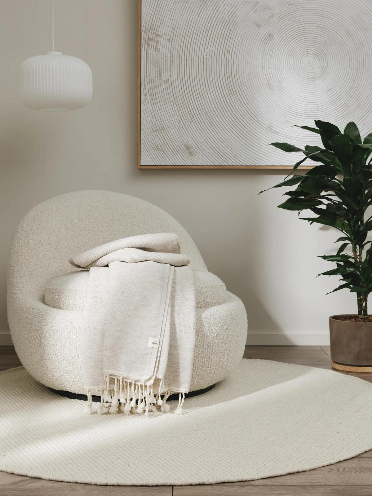 DECKE Olivia Beige 140x200 cm - Beige, Textil (140/200cm) - benuta Pure