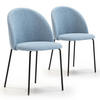 STUHL 2er-Set Kenia Blau - Blau, Textil/Metall (47/78/43cm) - VS Venta-stock