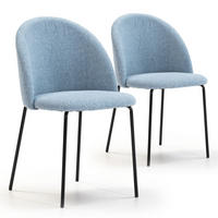 STUHL 2er-Set Kenia Blau - Blau, Textil/Metall (47/78/43cm) - VS Venta-stock