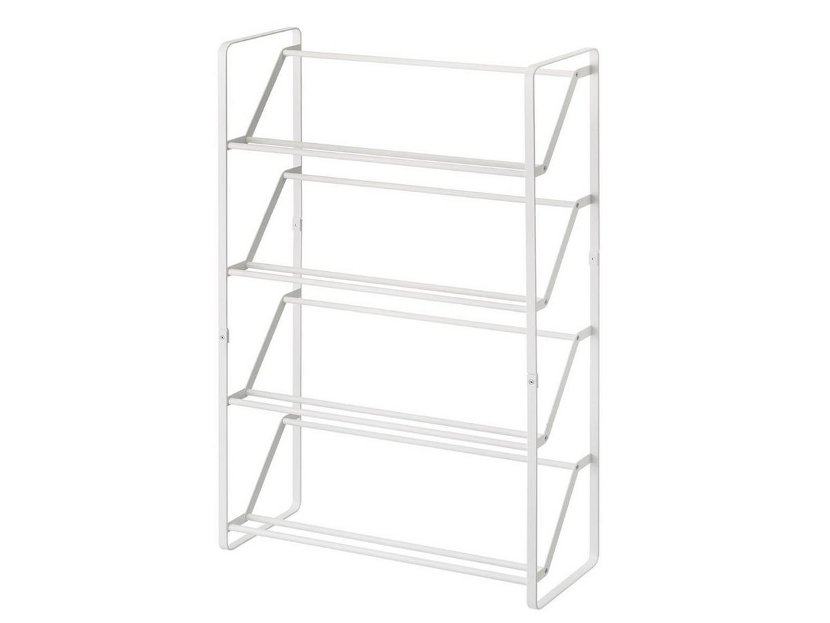 SCHUHREGAL Frame weiß 53/80/17 cm schmal - Weiß, Metall (53/80/17cm) - Yamazaki