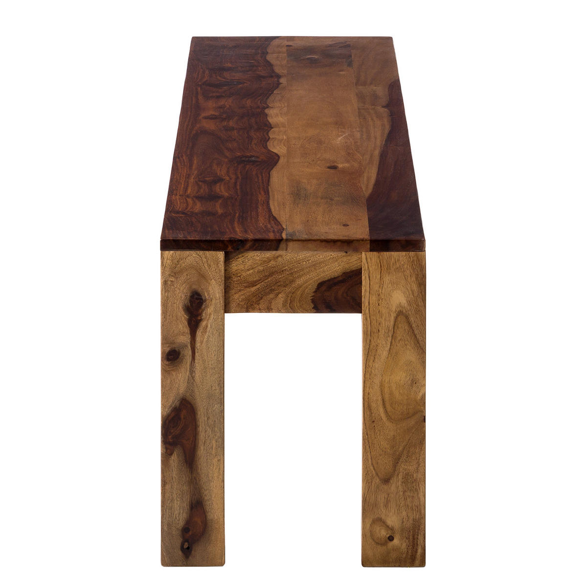 SITZBANK - Massivholz - Sheesham Honig Dunkel - Sheeshamfarben, Holz (140/45/35cm) - home24