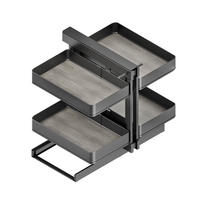 ECKSYSTEM Harmony Auszugsklapp Für Küchenmöbel Rechts/Links, Stahl Und Holz, Anthrazitgrau - Grau, Metall (48.8/57/62.6cm) - EMUCA