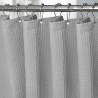 DUSCHVORHANG Waffel Hellgrau 92 x 182 cm - Grau, Textil (92/182cm)