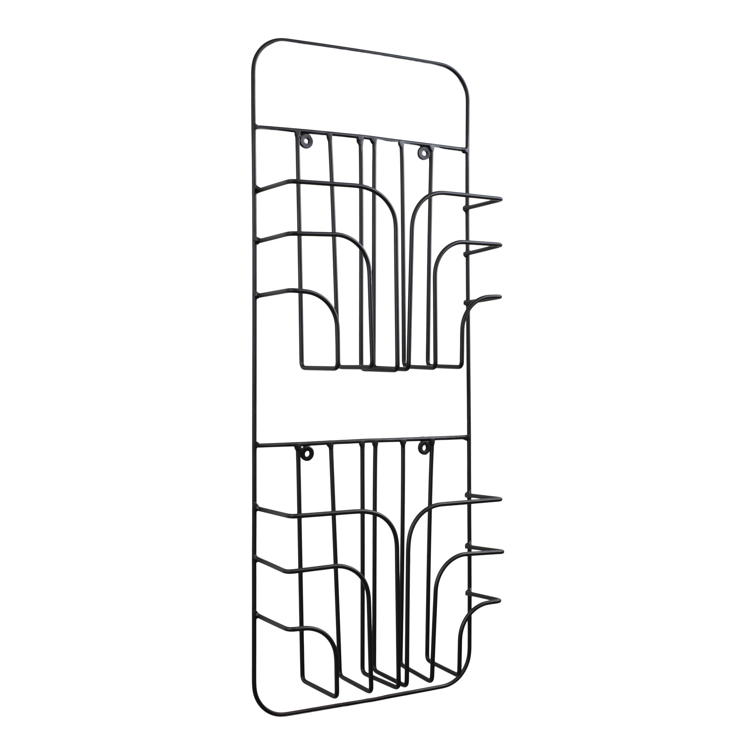 ZEITSCHRIFTENSTÄNDER Rowan Schwarz - Schwarz, Metall (27/75/8cm) - LOFT42