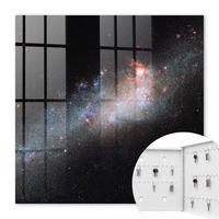SCHLÜSSELBOX Weiß 30x30 cm – Türöffnung nach rechts - Galaktische Mysterien - Schwarz, Metall (30/30/5cm) - TULUP