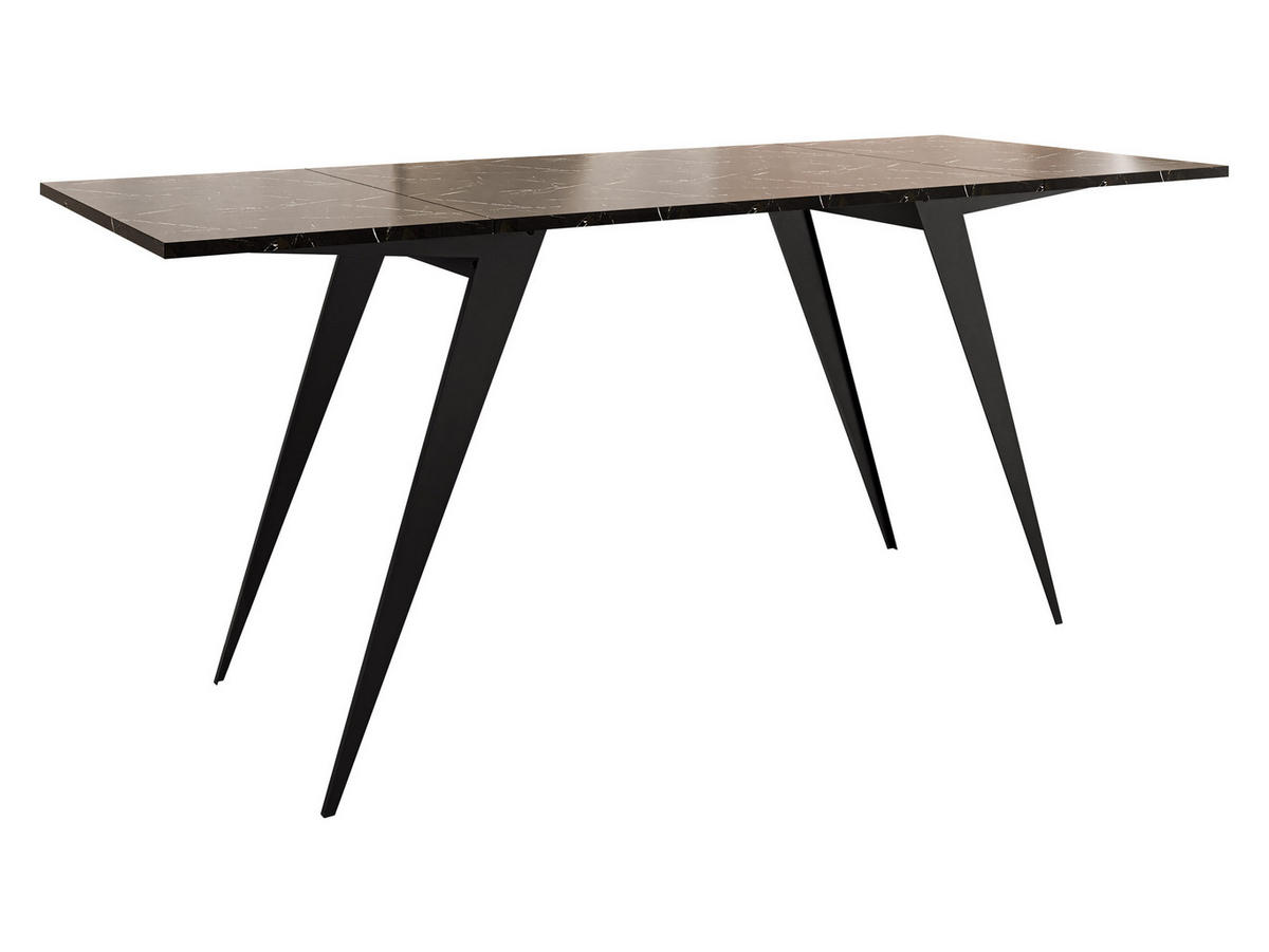 2-IN-1 COUCHTISCH UND ESSTISCH Xena - Schwarz, Holzwerkstoff/Metall (70/90/45cm) - MIRJAN24