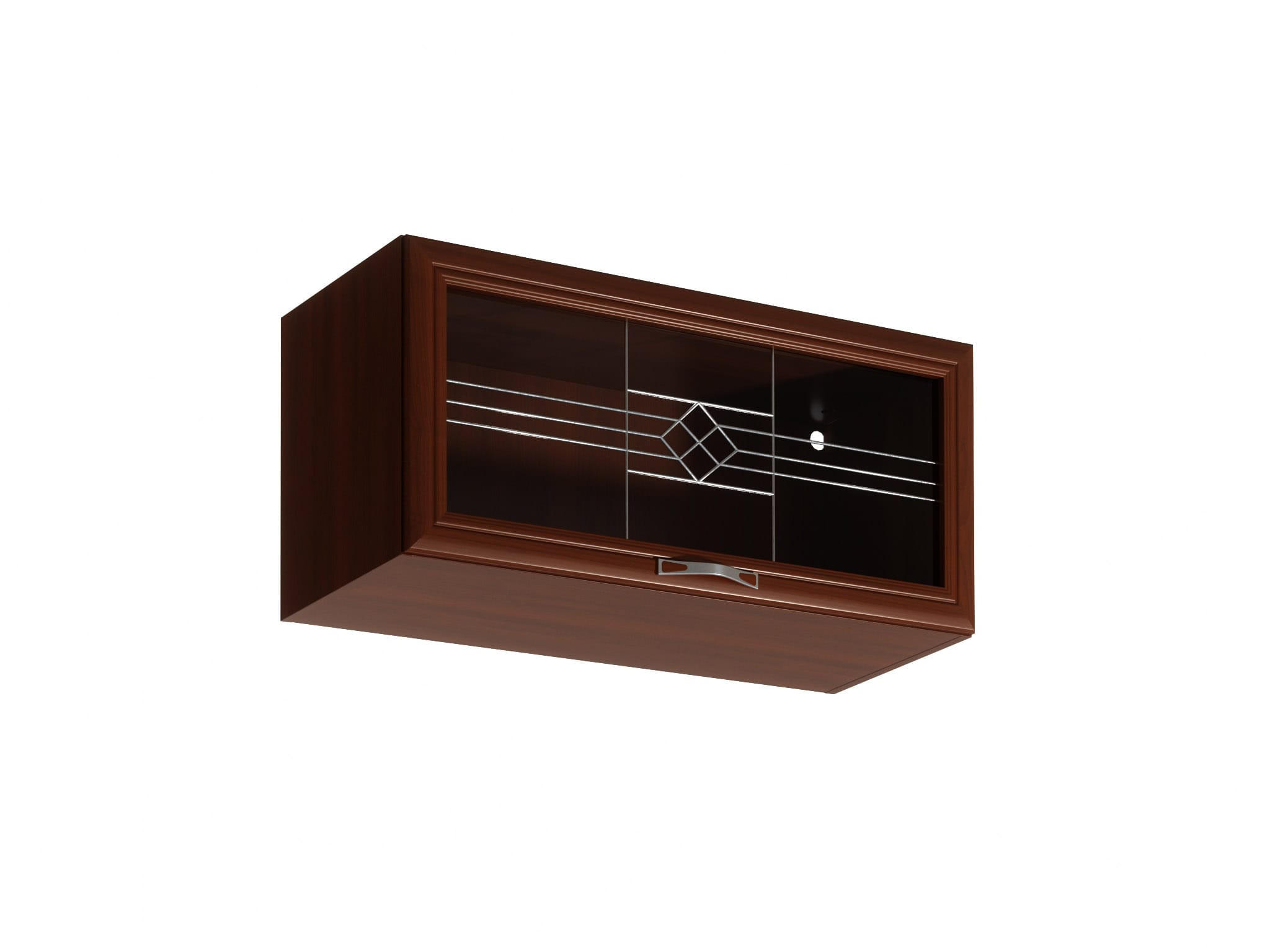 GLASHÄNGESCHRANK G80KS – Sycylia Milano – Milano / Walnuss - Walnussfarben, Glas/Holzwerkstoff (80/36/32cm) - ROYAL24_MARKT