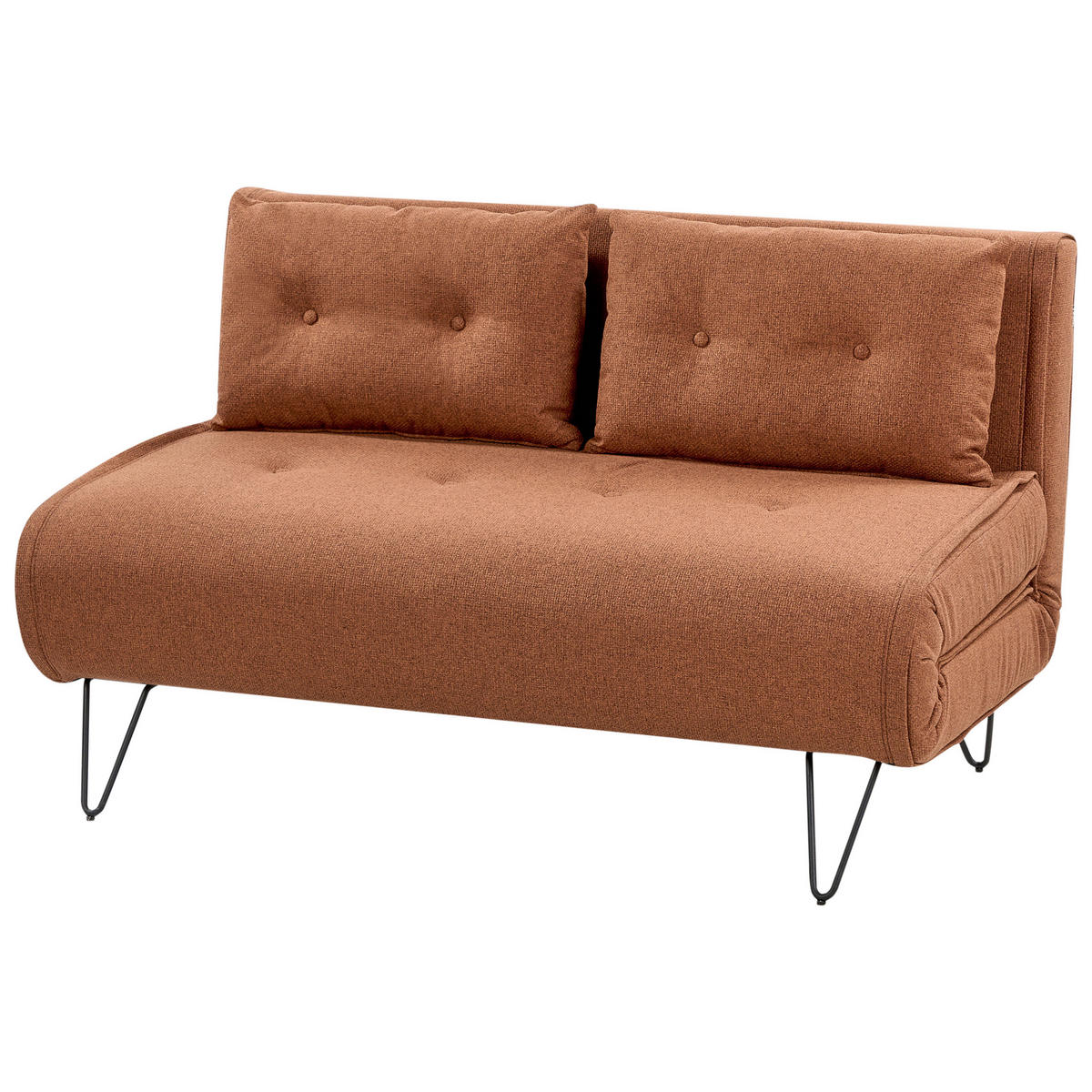 3-SITZER-SOFA SET orange/schwarz Vestfold - Schwarz/Orange, Textil (78/78/130cm) - Beliani
