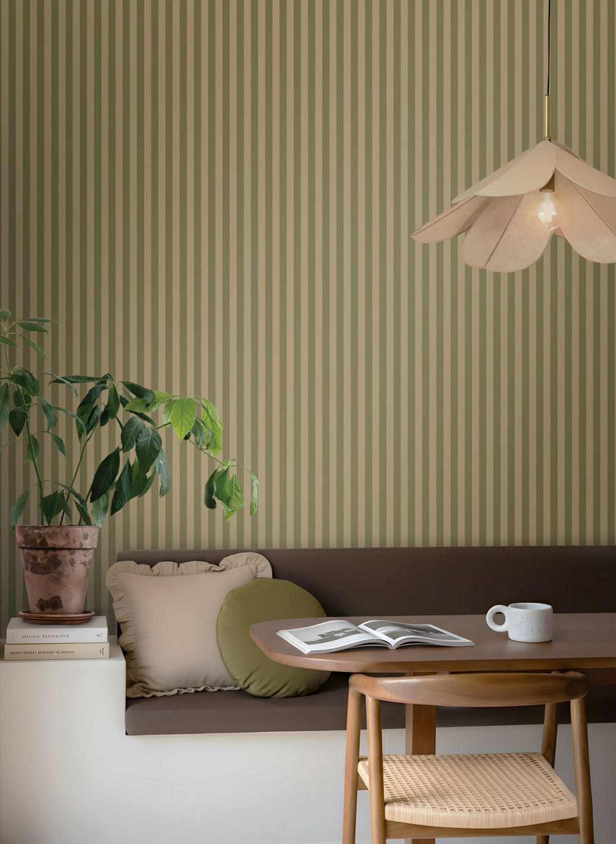 TAPETE Streifen 50 x 900 cm - Grün, Papier (50/900cm) - ESTAhome