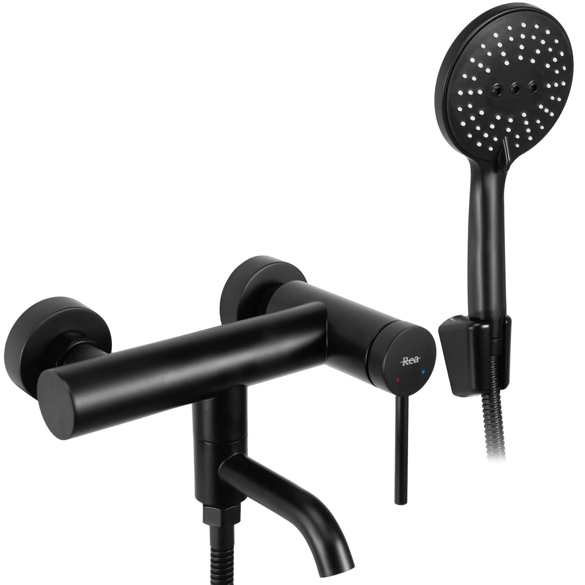 REA Wannenarmatur Schwarz 22x11x19 cm