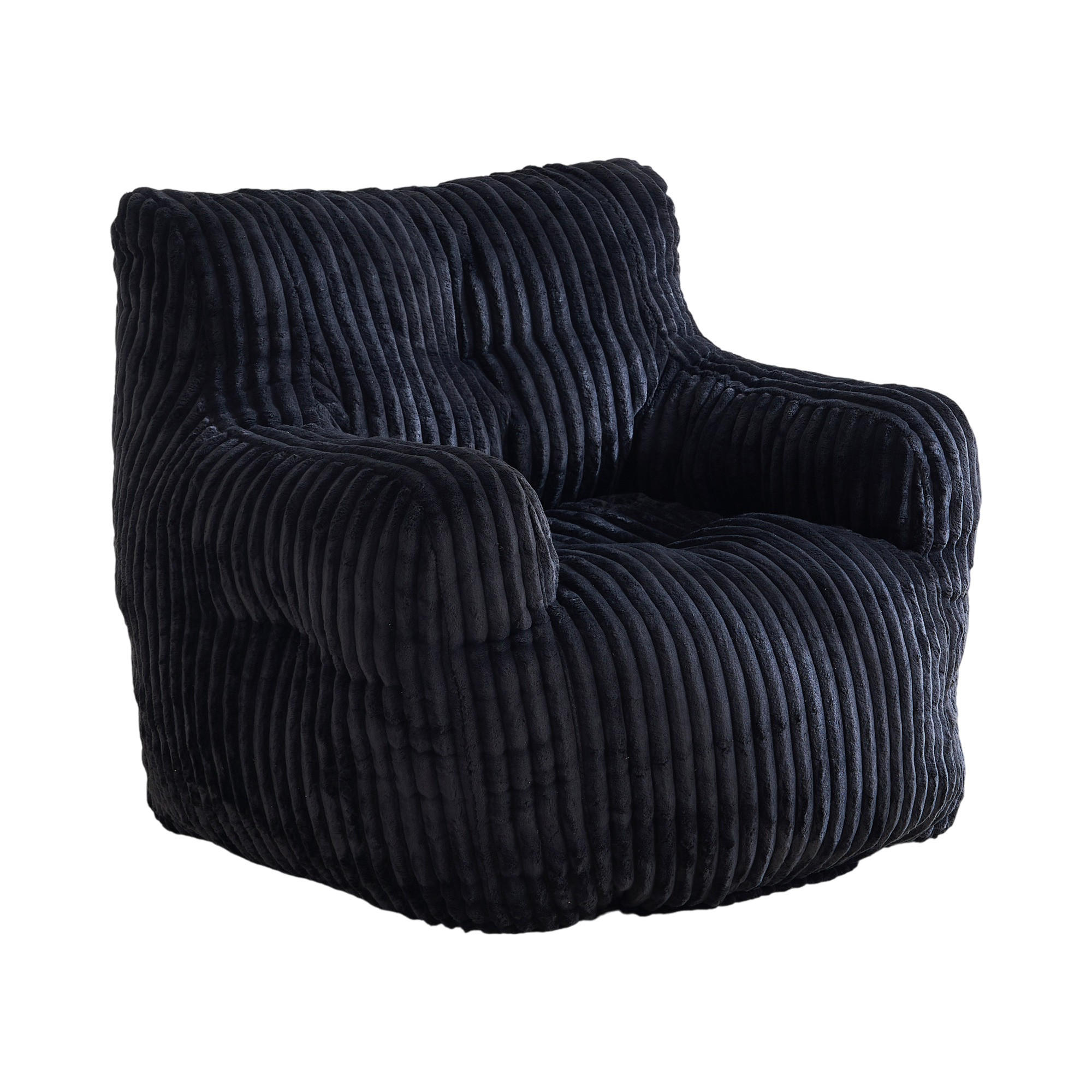 Beauniv Sitzsack Schwarz 94x70x100 cm