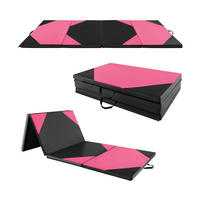 GYMNASTIKMATTE Rosenrot - Pink, Leder (117/300cm) - COSTWAY