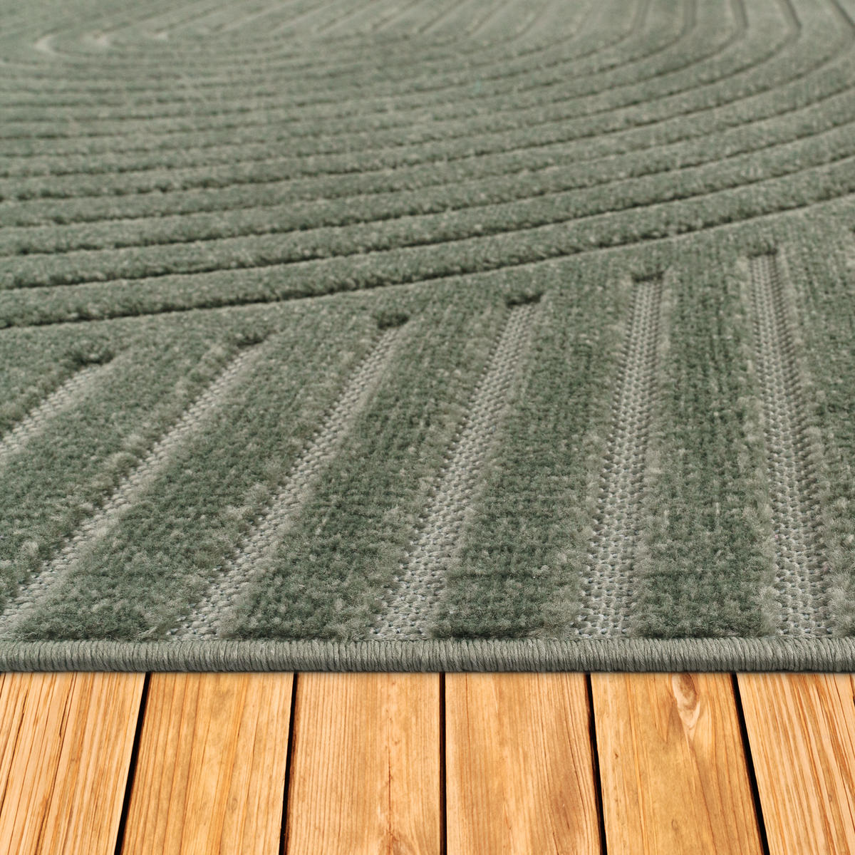 OUTDOORTEPPICH 80/150 cm Cotton 236 - Grün, Textil (80/150cm) - Paco Home