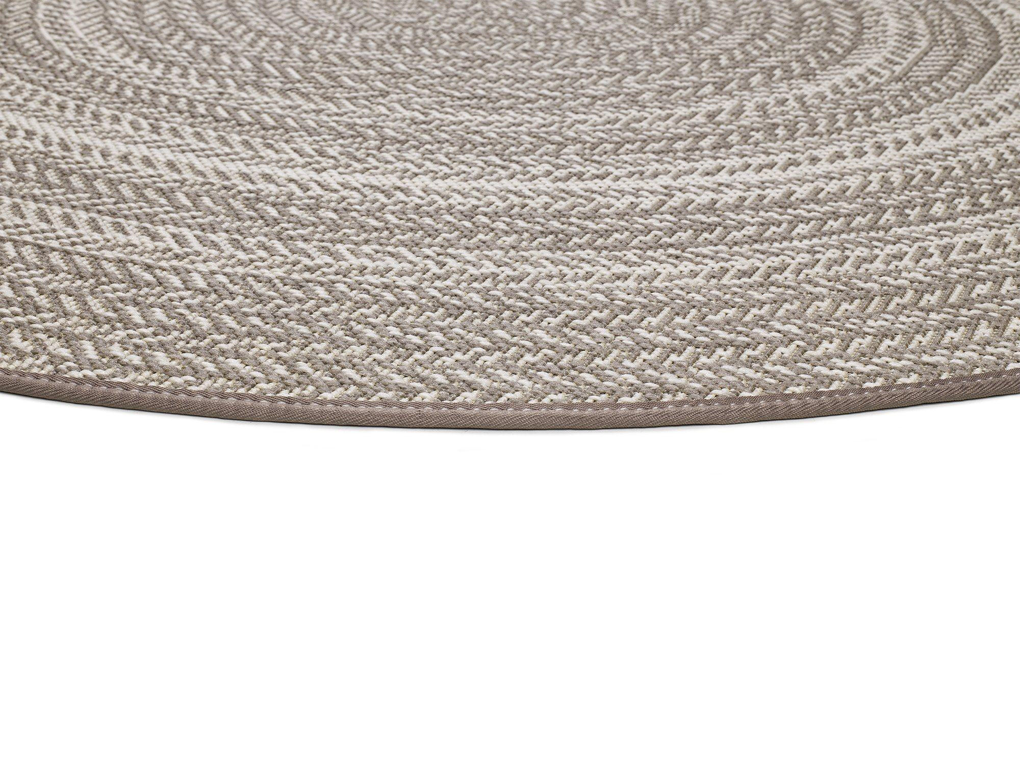 OUTDOORTEPPICH Taupe Silvana 120Ø cm - Taupe, Textil (120/120cm) - Atticgo