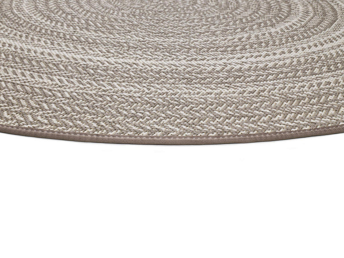 OUTDOORTEPPICH Taupe Silvana 120Ø cm - Taupe, Textil (120/120cm) - Atticgo