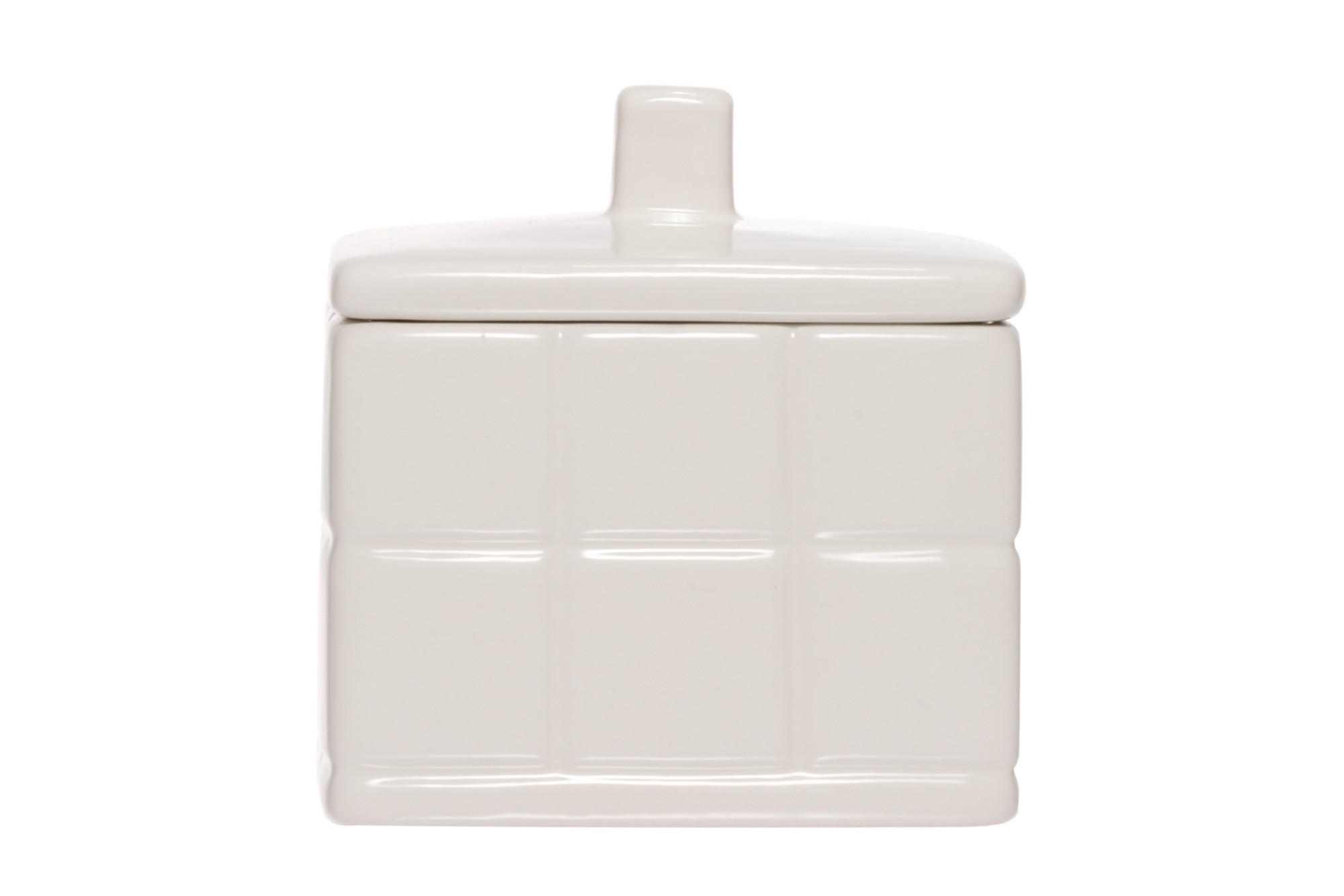 KERAMIKBEHÄLTER Torino 9/9/10 cm - Weiß, Keramik (9/10/9cm)