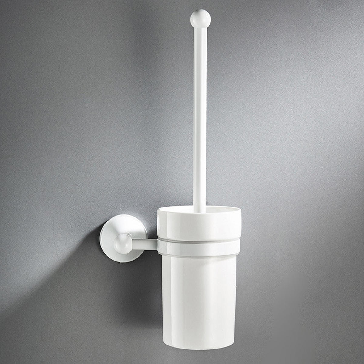 TOILETTENBÜRSTENHALTER – Weiß (16 x 10,5 x 36 cm) - Weiß, Metall (16/36/10.5cm)