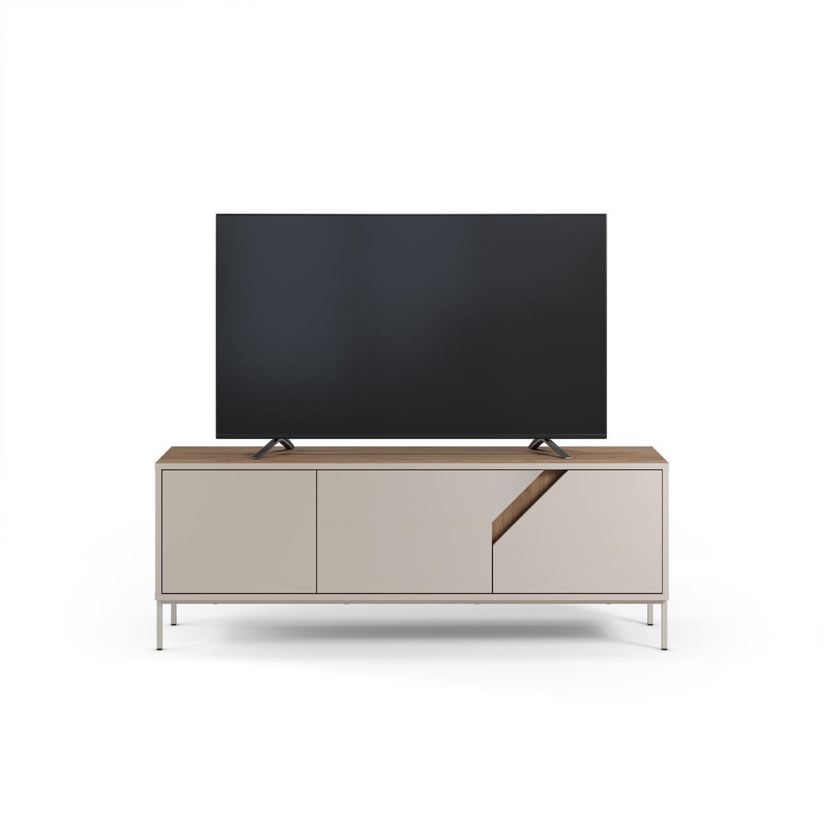 TV-STÄNDER Lilou Beige 150/35/55 cm - Beige, Holz (35/55/150cm)